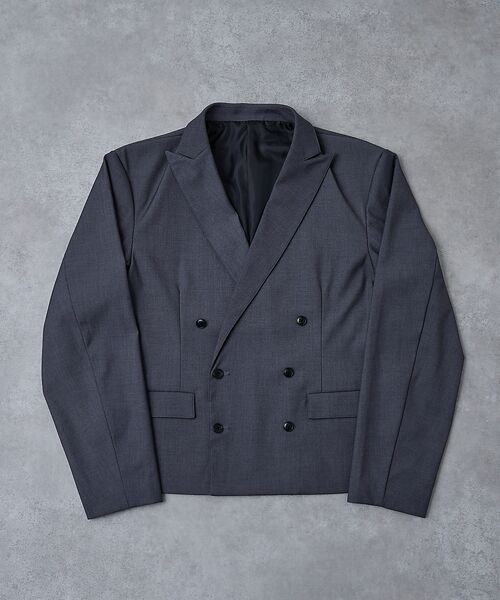 ABAHOUSE / アバハウス テーラードジャケット | 【AH ABAHOUSE】クロップド ダブルテーラードジャケット / セットアッ | 詳細6