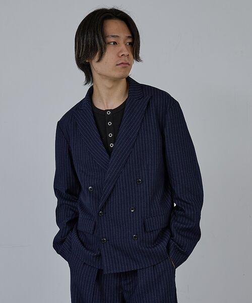 ABAHOUSE/アバハウス 【AH ABAHOUSE】クロップド ダブルテーラードジャケット / セットアッ ブルー系その他1 48 ABAHOUSE/アバハウス 【AH ABAHOUSE】クロップド ダブルテーラードジャケット / セットアッ ブルー系その他1 48