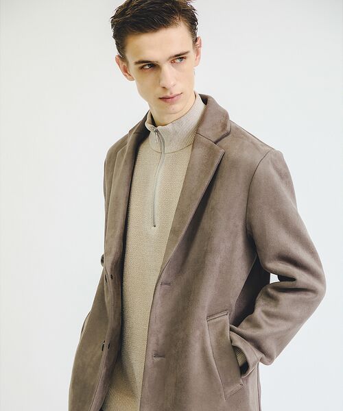 ABAHOUSE / アバハウス アウター | 【スエードライク】ボンディング チェスターコート | 詳細6