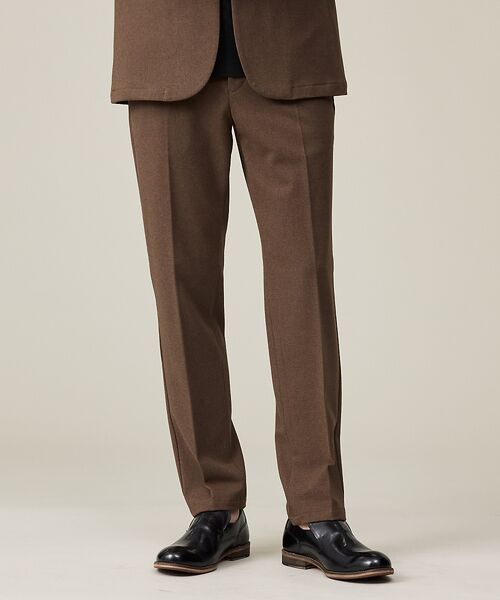 ABAHOUSE/アバハウス 【WINTER SHIELD】カシミヤタッチ スラックス / セットアップ対応 ブラウン 50