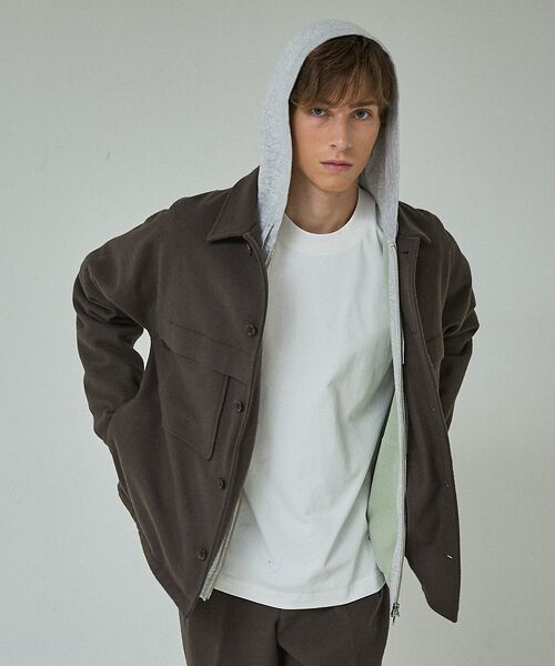 ABAHOUSE / アバハウス ブルゾン | 【セットアップ対応】ウールミルド CPOシャツブルゾン/ ボックスシルエット | 詳細4
