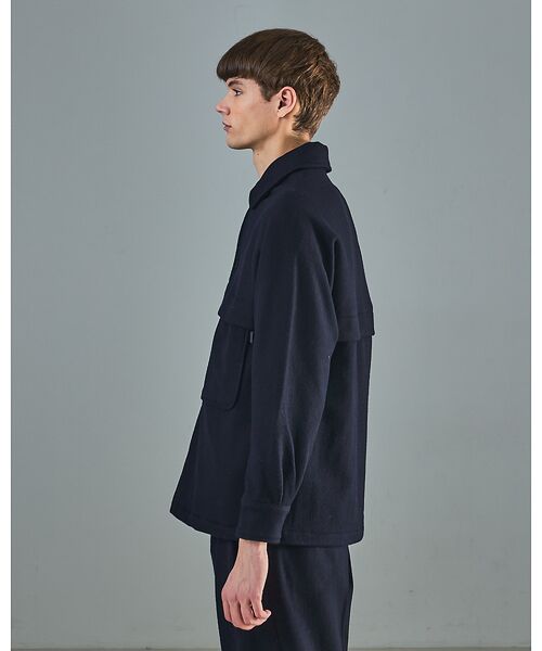 ABAHOUSE / アバハウス ブルゾン | 【セットアップ対応】ウールミルド CPOシャツブルゾン/ ボックスシルエット | 詳細8