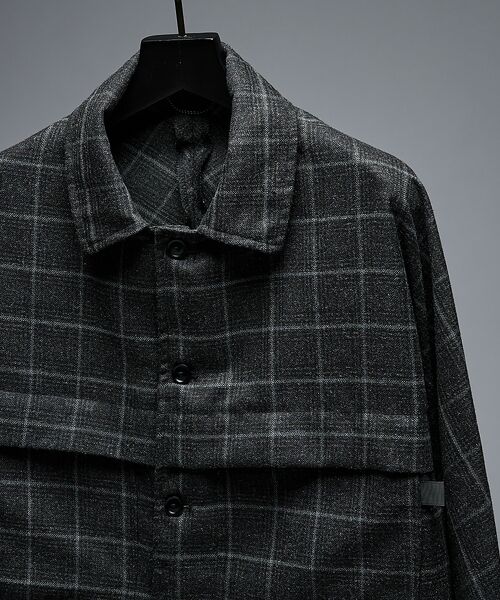ABAHOUSE / アバハウス ブルゾン | 【セットアップ対応】ウールライク チェック CPOシャツブルゾン / ボックスシ | 詳細12