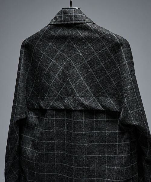 ABAHOUSE / アバハウス ブルゾン | 【セットアップ対応】ウールライク チェック CPOシャツブルゾン / ボックスシ | 詳細14