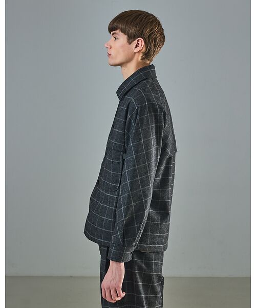 ABAHOUSE / アバハウス ブルゾン | 【セットアップ対応】ウールライク チェック CPOシャツブルゾン / ボックスシ | 詳細2