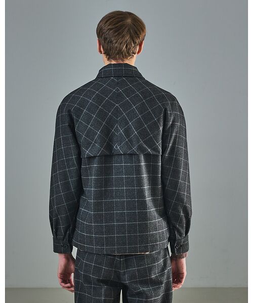 ABAHOUSE / アバハウス ブルゾン | 【セットアップ対応】ウールライク チェック CPOシャツブルゾン / ボックスシ | 詳細3