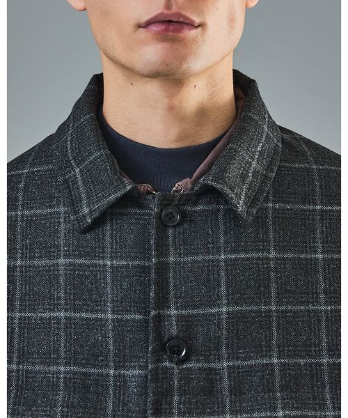 ABAHOUSE / アバハウス ブルゾン | 【セットアップ対応】ウールライク チェック CPOシャツブルゾン / ボックスシ | 詳細4