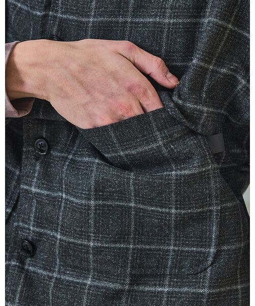 ABAHOUSE / アバハウス ブルゾン | 【セットアップ対応】ウールライク チェック CPOシャツブルゾン / ボックスシ | 詳細8
