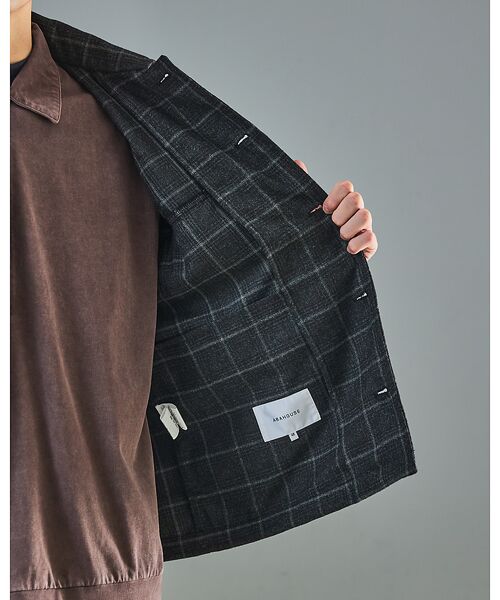 ABAHOUSE / アバハウス ブルゾン | 【セットアップ対応】ウールライク チェック CPOシャツブルゾン / ボックスシ | 詳細9