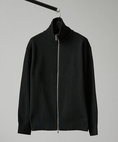 ABAHOUSE / アバハウス ニット・セーター | 12ゲージ 畦編み ドライバーズニット / ダブルジップ | 詳細12
