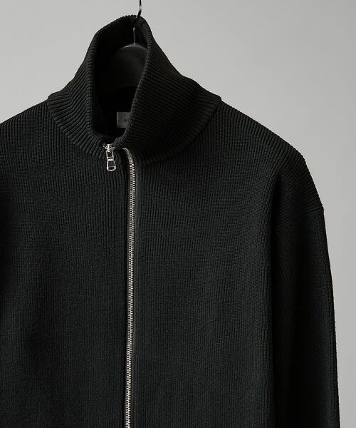 ABAHOUSE / アバハウス ニット・セーター | 12ゲージ 畦編み ドライバーズニット / ダブルジップ | 詳細13