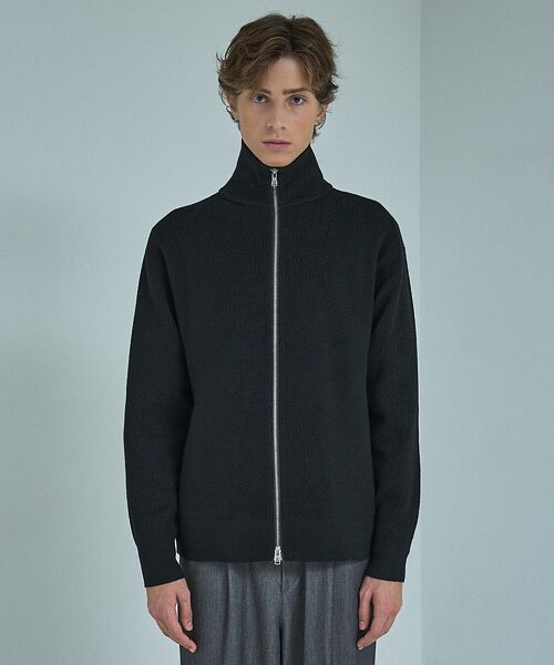 ABAHOUSE / アバハウス ニット・セーター | 12ゲージ 畦編み ドライバーズニット / ダブルジップ | 詳細4