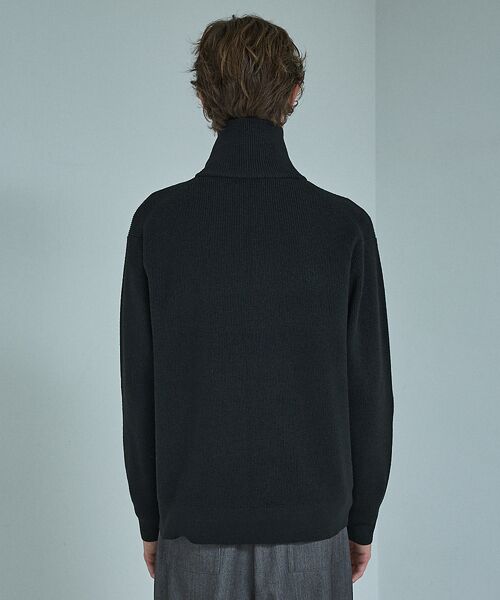ABAHOUSE / アバハウス ニット・セーター | 12ゲージ 畦編み ドライバーズニット / ダブルジップ | 詳細6