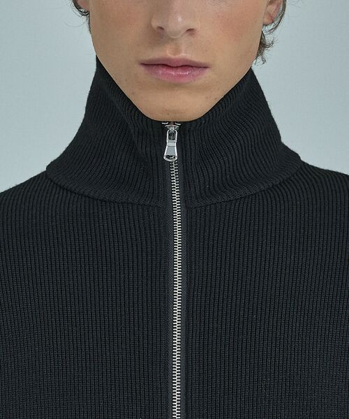 ABAHOUSE / アバハウス ニット・セーター | 12ゲージ 畦編み ドライバーズニット / ダブルジップ | 詳細7
