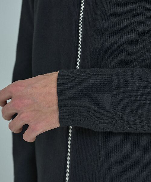 ABAHOUSE / アバハウス ニット・セーター | 12ゲージ 畦編み ドライバーズニット / ダブルジップ | 詳細8