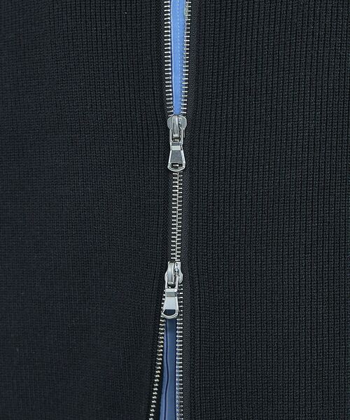 ABAHOUSE / アバハウス ニット・セーター | 12ゲージ 畦編み ドライバーズニット / ダブルジップ | 詳細10