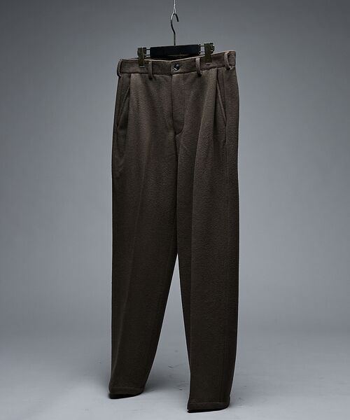 ABAHOUSE / アバハウス パンツ | 【セットアップ対応】ウールミルド ボリュームタック ワイドスラックス | 詳細3