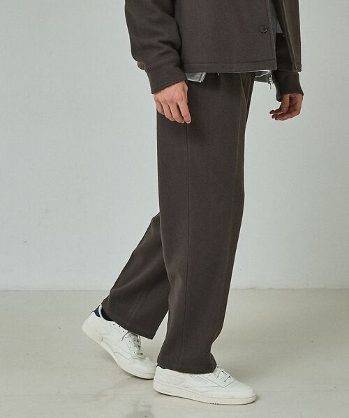 ABAHOUSE / アバハウス パンツ | 【セットアップ対応】ウールミルド ボリュームタック ワイドスラックス | 詳細5