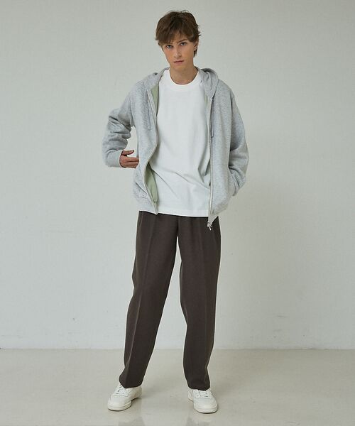 ABAHOUSE / アバハウス パンツ | 【セットアップ対応】ウールミルド ボリュームタック ワイドスラックス | 詳細6