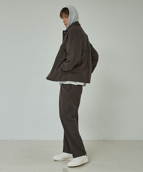 ABAHOUSE / アバハウス パンツ | 【セットアップ対応】ウールミルド ボリュームタック ワイドスラックス | 詳細7