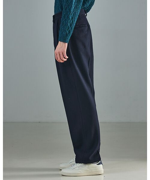 ABAHOUSE / アバハウス パンツ | 【セットアップ対応】ウールミルド ボリュームタック ワイドスラックス | 詳細8