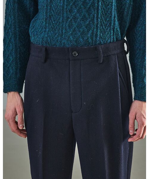 ABAHOUSE / アバハウス パンツ | 【セットアップ対応】ウールミルド ボリュームタック ワイドスラックス | 詳細11