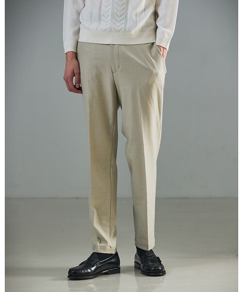 ABAHOUSE / アバハウス その他パンツ | 【コスミカルウォーム】 ノータック イージースラックス / スリムシルエット(ベージュ)