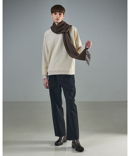 ABAHOUSE / アバハウス マフラー・ショール・スヌード・ストール | ウール×カシミヤ フリンジ マフラー / ON・OFF兼用 | 詳細6