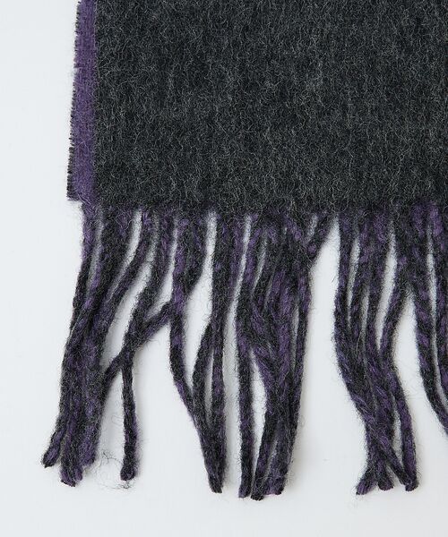 ABAHOUSE / アバハウス マフラー・ショール・スヌード・ストール | ウール×カシミヤ リバーシブル マフラー / ON・OFF兼用 | 詳細4