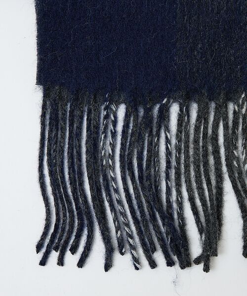 ABAHOUSE / アバハウス マフラー・ショール・スヌード・ストール | ウール×カシミヤ リバーシブル マフラー / ON・OFF兼用 | 詳細14