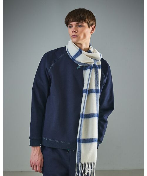 ABAHOUSE / アバハウス マフラー・ショール・スヌード・ストール | ウール×カシミヤ　チェック マフラー / ON・OFF兼用 | 詳細2