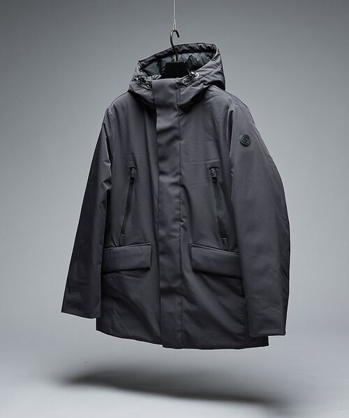 ABAHOUSE/アバハウス 【CAPE HORN】NOLASCO フーデット ダウンジャケット / ダウンコ ブラック 48 ABAHOUSE/アバハウス 【CAPE HORN】NOLASCO フーデット ダウンジャケット / ダウンコ ブラック 48