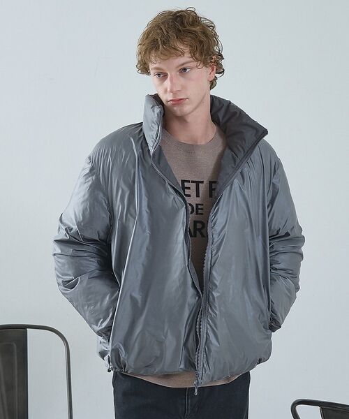 ABAHOUSE / アバハウス ダウンジャケット・ベスト | 【リバーシブル】シャーリング パデッドブルゾン / 中綿ジャケット / 撥水 | 詳細19