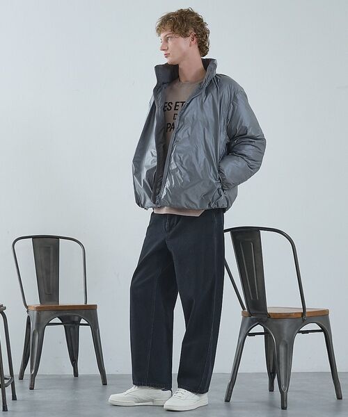 ABAHOUSE / アバハウス ダウンジャケット・ベスト | 【リバーシブル】シャーリング パデッドブルゾン / 中綿ジャケット / 撥水 | 詳細24