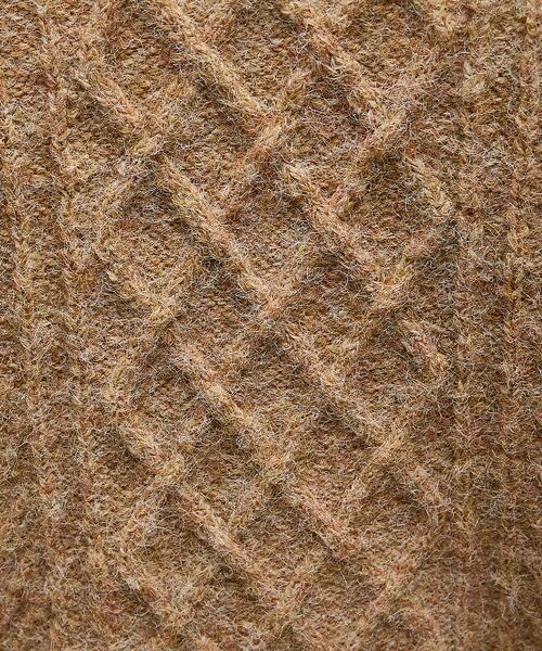 ABAHOUSE / アバハウス ニット・セーター | WOOL MIX メランジシャギー アランニット【予約】 | 詳細4