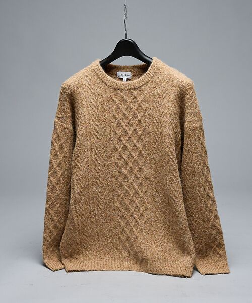 ABAHOUSE / アバハウス ニット・セーター | WOOL MIX メランジシャギー アランニット【予約】 | 詳細5
