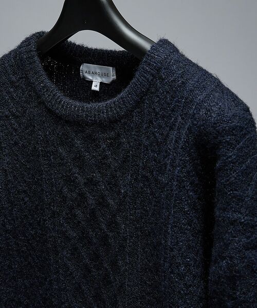 ABAHOUSE / アバハウス ニット・セーター | WOOL MIX メランジシャギー アランニット | 詳細23