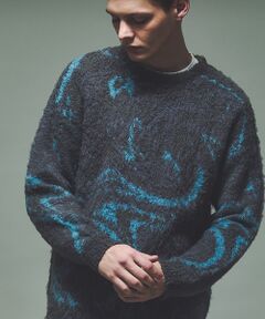 ABAHOUSE / アバハウス ニット・セーター | ループシャギー マーブル グラデーションニット【予約】