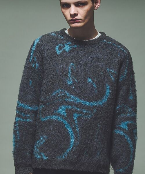 ABAHOUSE / アバハウス ニット・セーター | ループシャギー マーブル グラデーションニット | 詳細4