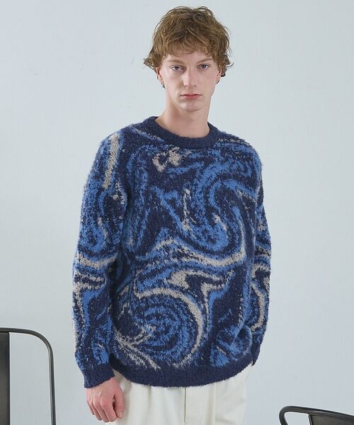 ABAHOUSE / アバハウス ニット・セーター | ループシャギー マーブル グラデーションニット | 詳細16