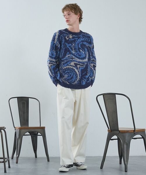 ABAHOUSE / アバハウス ニット・セーター | ループシャギー マーブル グラデーションニット | 詳細17
