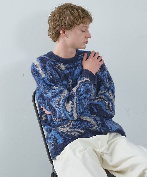 ABAHOUSE / アバハウス ニット・セーター | ループシャギー マーブル グラデーションニット | 詳細18
