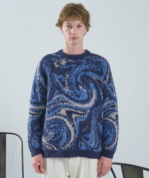 ABAHOUSE / アバハウス ニット・セーター | ループシャギー マーブル グラデーションニット | 詳細8