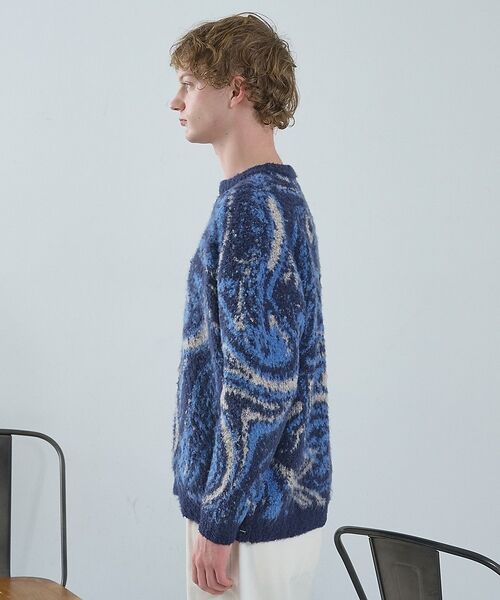 ABAHOUSE / アバハウス ニット・セーター | ループシャギー マーブル グラデーションニット | 詳細9