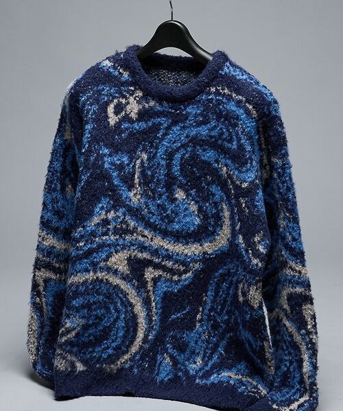 ABAHOUSE / アバハウス ニット・セーター | ループシャギー マーブル グラデーションニット | 詳細14