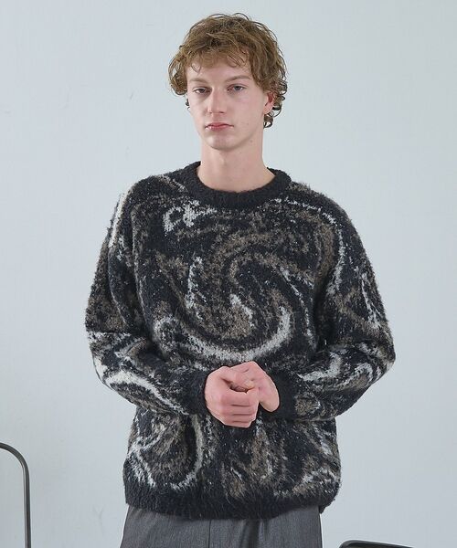 ABAHOUSE / アバハウス ニット・セーター | ループシャギー マーブル グラデーションニット | 詳細25