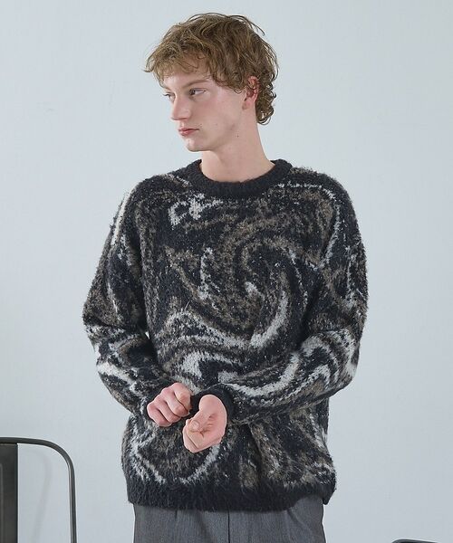 ABAHOUSE / アバハウス ニット・セーター | ループシャギー マーブル グラデーションニット | 詳細26