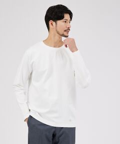 ABAHOUSE / アバハウス Tシャツ | Eco Vero ストレッチポンチ ロンT / クルーネック