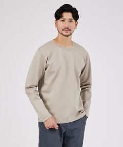 ABAHOUSE / アバハウス Tシャツ | Eco Vero ストレッチポンチ ロンT / クルーネック