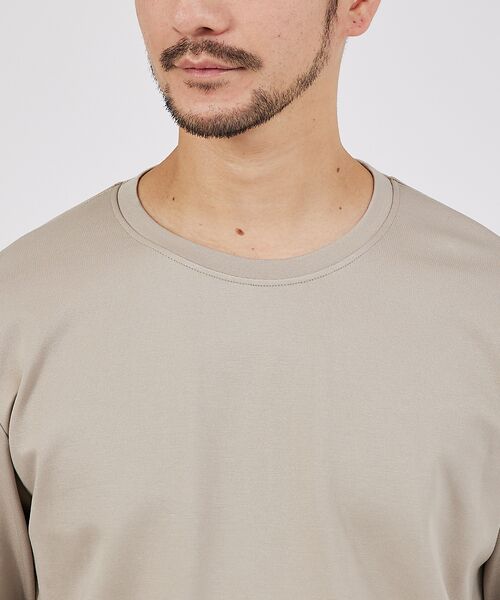 ABAHOUSE / アバハウス Tシャツ | Eco Vero ストレッチポンチ ロンT / クルーネック | 詳細9